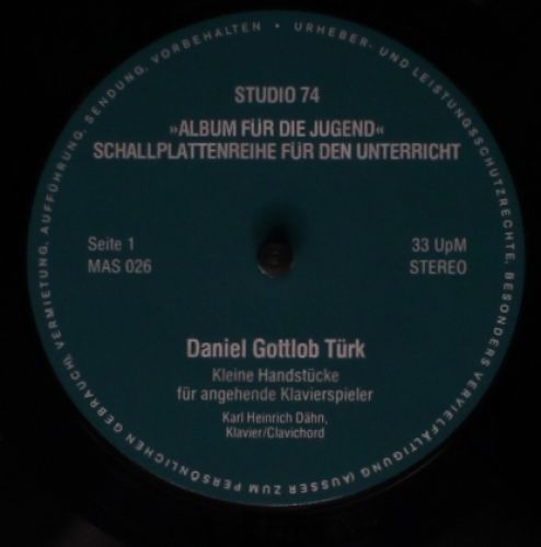 Studio 74 (3) MAS 026 - Daniel Gottlob Türk, Johann Wilhelm Häss - Image 4