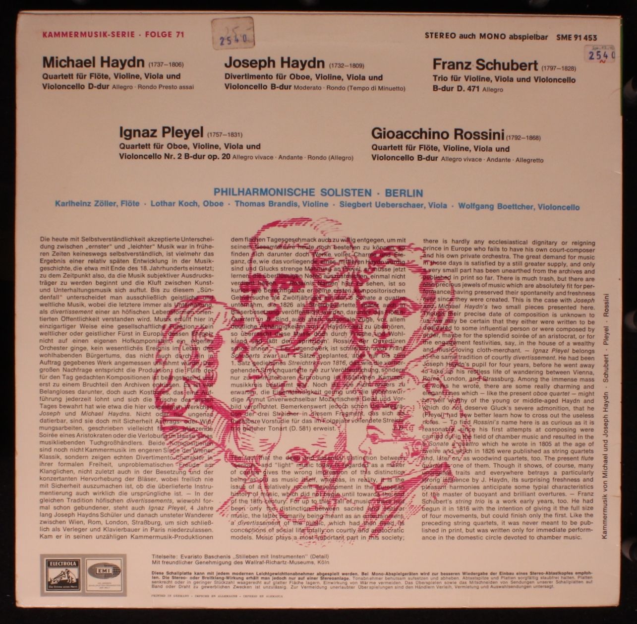 EMI Electrola GmbH SME 91453 - Michael Haydn, Joseph Haydn, Fran - Image 2
