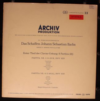 Archiv Produktion 198 005 - Johann Sebastian Bach, Ralph Kirkpat