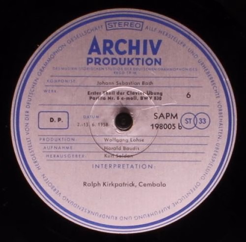 Archiv Produktion 198 005 - Johann Sebastian Bach, Ralph Kirkpat - Image 5
