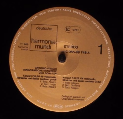 Deutsche Harmonia Mundi 1C 065-99 748 - Antonio Vivaldi, Collegi - Image 3
