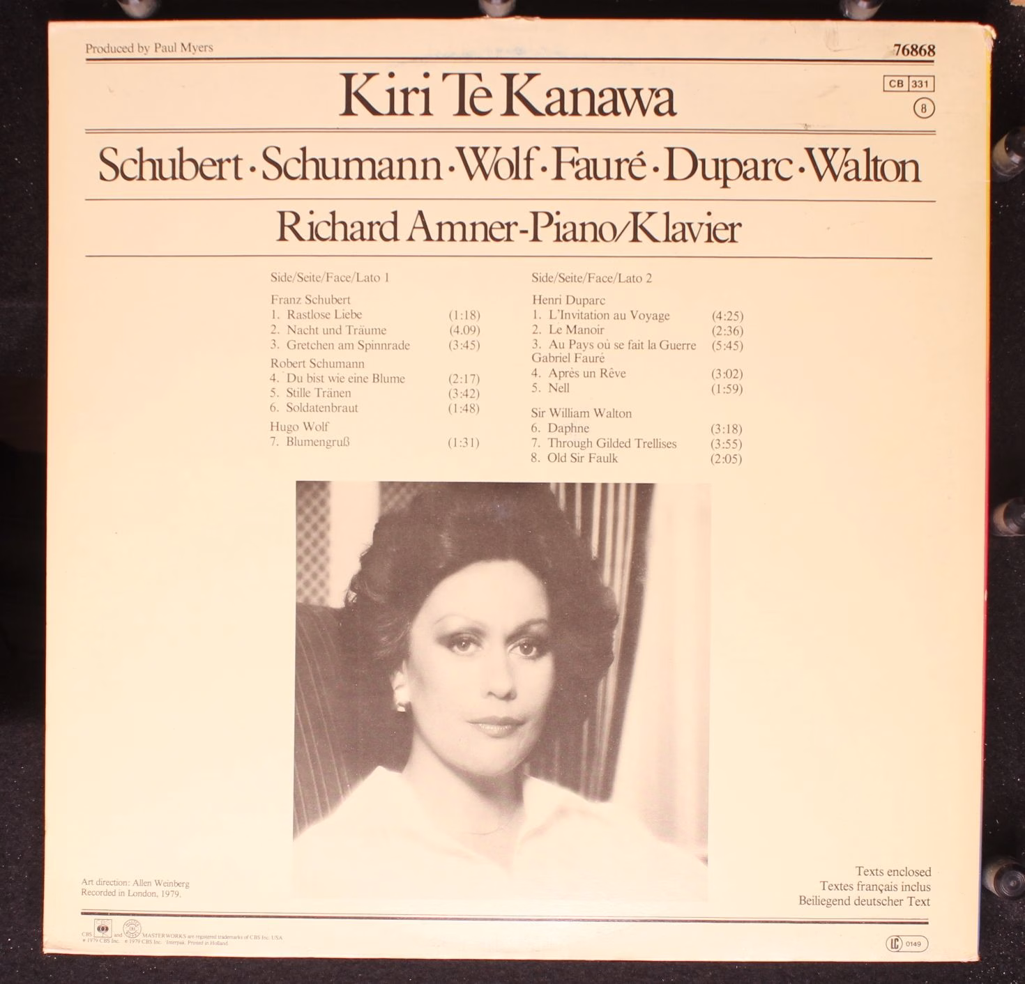 CBS Masterworks 76868 - Franz Schubert, Robert Schumann, Hugo Wo - Image 4