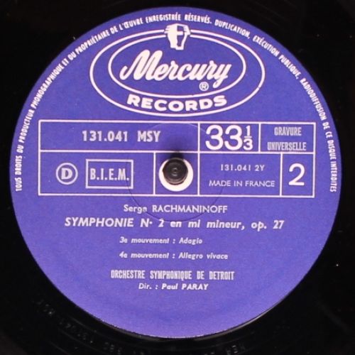 Mercury Records (France) 131.041 MSY - Sergei Rachmaninoff, Detr - Image 4