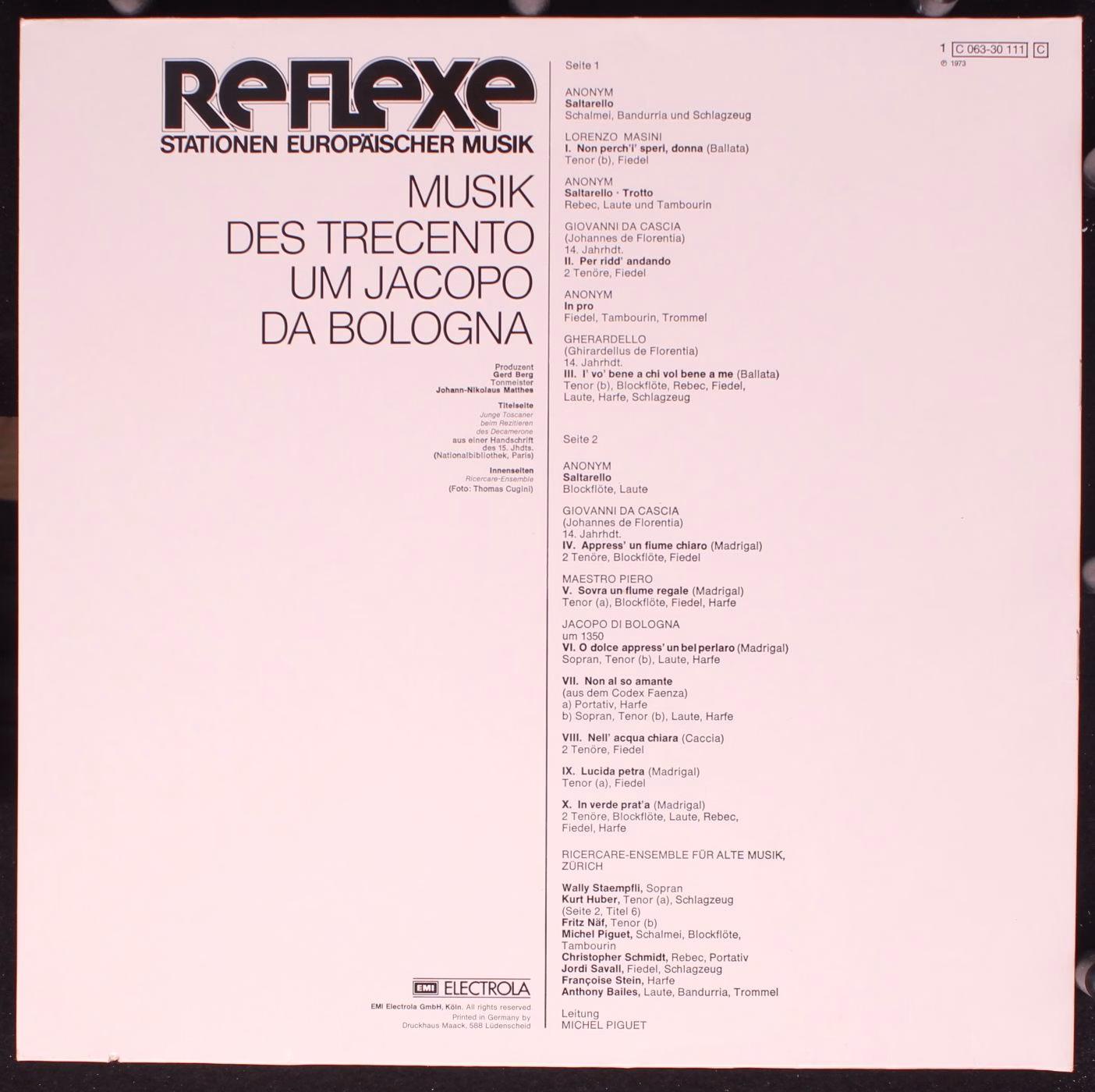 Die Stimme Seines Herrn 1 C 063-30 111 - Ricercare-Ensemble Für - Image 3
