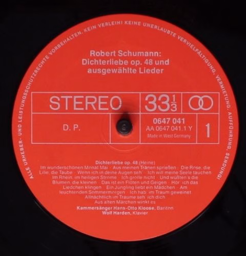 Phonogram  0647 041 - Robert Schumann, Hans Otto Kloose, Wolf Ha - Image 3