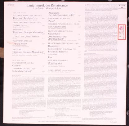 Telefunken 6.42705 AZ - Dániel Benkő - Lautenmusik Der Renaissan