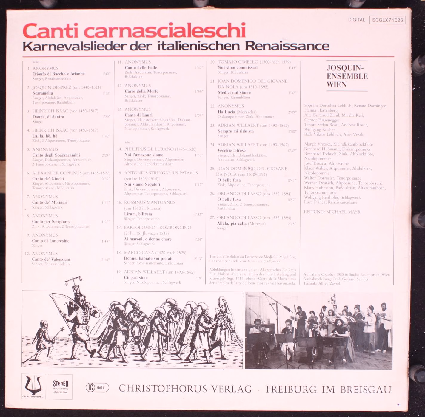 Christophorus Digital SCGLX74026 - Josquin Ensemble Wien, Michae - Image 4