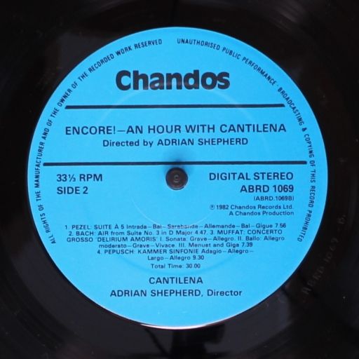 Chandos ABRD 1069 - Cantilena, Adrian Shepherd - Encore - An Hou - Image 5