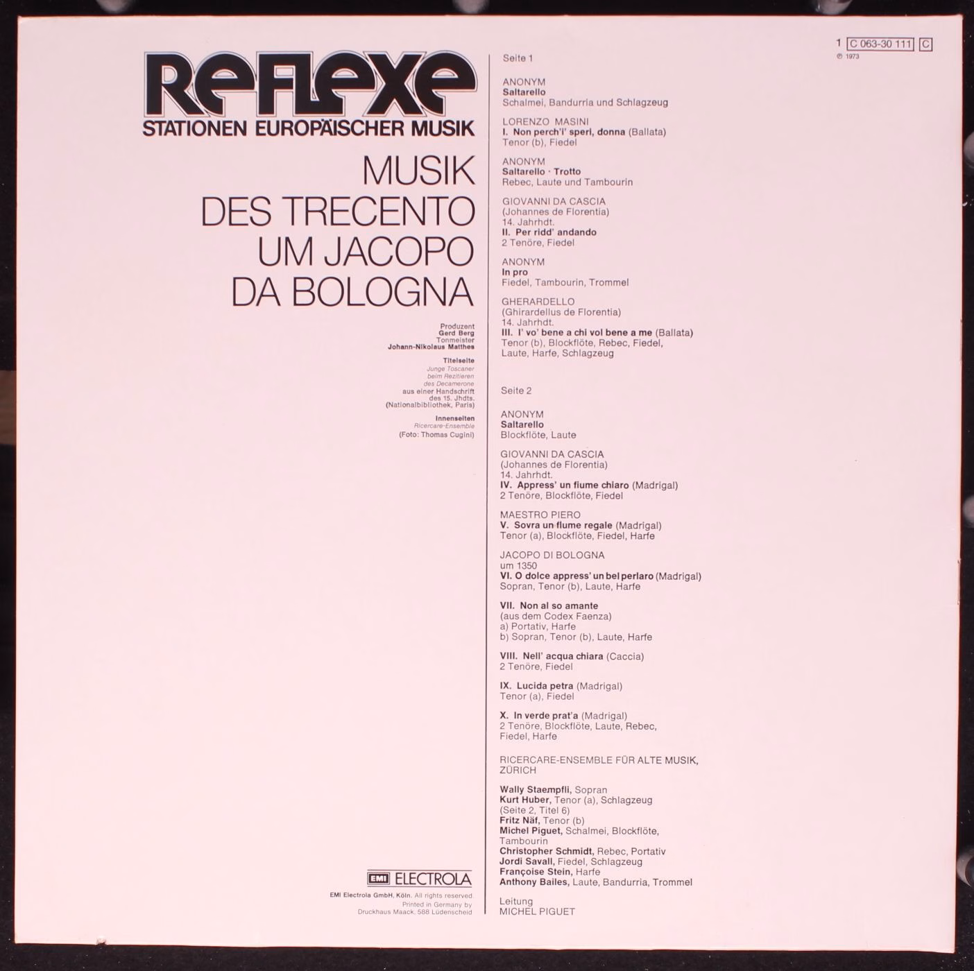Die Stimme Seines Herrn 1 C 063-30 111 - Ricercare-Ensemble Für - Image 5