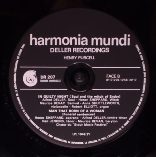 Harmonia Mundi HM 207 - Henry Purcell, Deller Consort, Stour Mus - Image 4