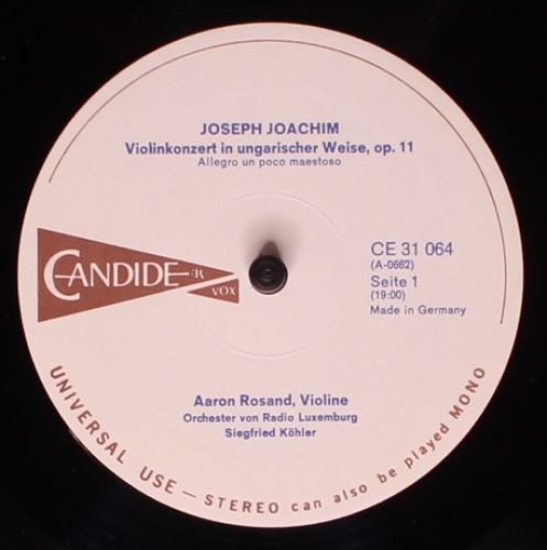 Candide CE 31 064 - Joseph Joachim, Jenő Hubay, George Enescu, A - Image 5