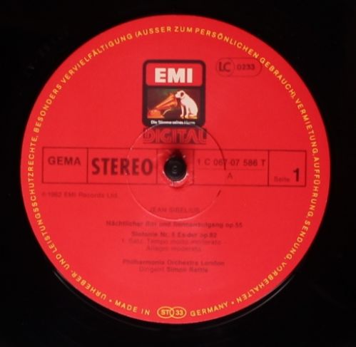 His Master's Voice 1 C 067-07 586 T - Jean Sibelius, Sir Simon R - Image 3