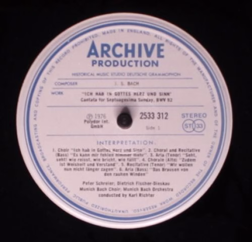 Archiv Produktion 2533 312 - Johann Sebastian Bach, Edith Mathis - Image 5