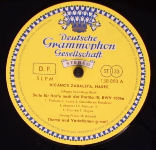 Deutsche Grammophon 138 890 SLPM - Nicanor Zabaleta, Johann Seba - Image 3