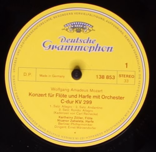 Deutsche Grammophon 138 853 - Wolfgang Amadeus Mozart, Carl Rein - Image 3