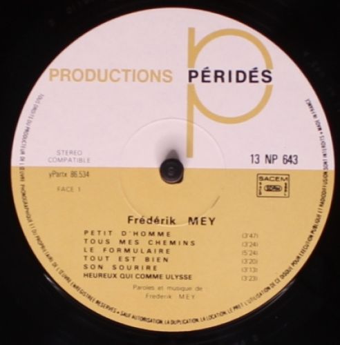 Productions Perides 13 NP 643 - Frederik Mey - Vol. 5 - Image 6
