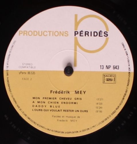 Productions Perides 13 NP 643 - Frederik Mey - Vol. 5 - Image 7