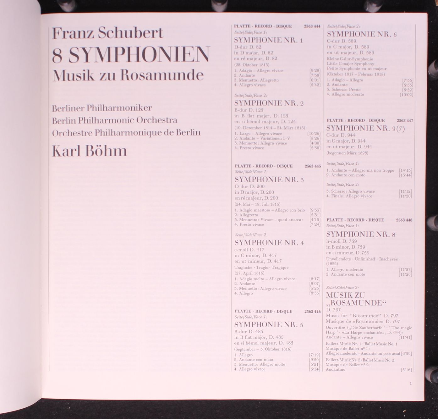 Deutsche Grammophon 2740 127 - Franz Schubert, Berliner Philharm - Image 3