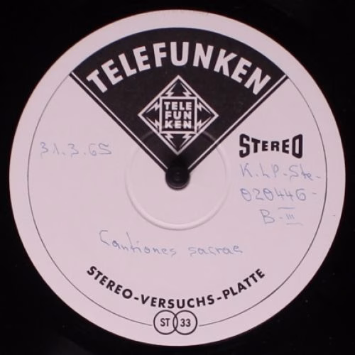 Telefunken K.LP-Ste-020446-B-III - Heinrich Schütz - Cantiones S