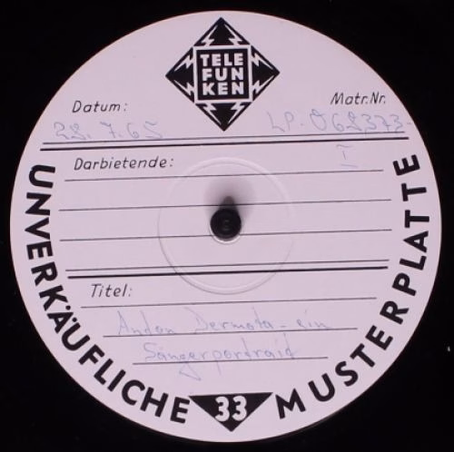 Telefunken 068373 - Anton Dermota - Ein Sängerportrait
