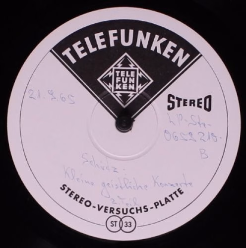 Telefunken 0658219 - Heinrich Schütz - Kleine Geistliche Konzert - Image 2