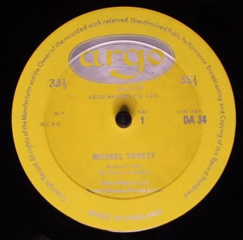 Argo DA 34 - Sir Michael Tippett, Peter Pears, Mewton-Wood, Amad - Image 3