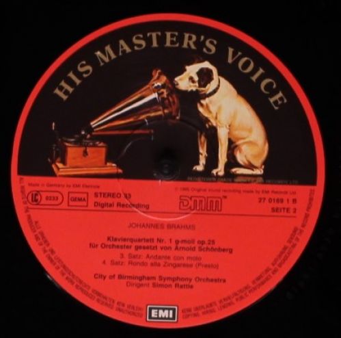 His Master's Voice Digital EL 27 0169 1 - Johannes Brahms, Arnol - Image 4