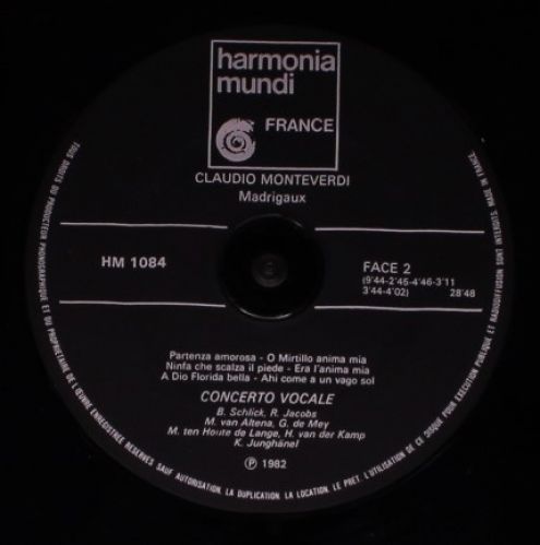 harmonia mundi France HM 1084 - Claudio Monteverdi, Concerto Voc - Image 5