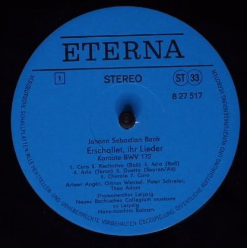Eterna 8 27 517 - Johann Sebastian Bach - Erschallet, Ihr Lieder - Image 3