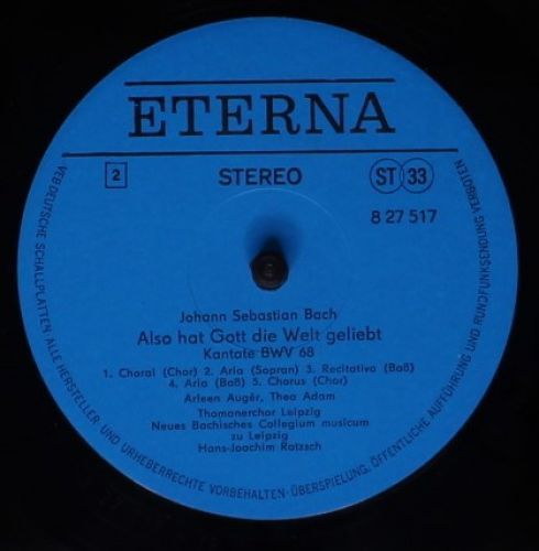 Eterna 8 27 517 - Johann Sebastian Bach - Erschallet, Ihr Lieder - Image 4