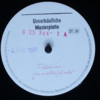 Not On Label 8 25 744 - Georg Philipp Telemann - Generalbaßliede