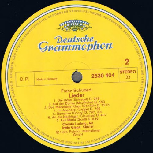 Deutsche Grammophon 2530 404 - Franz Schubert, Christa Ludwig, I - Image 4