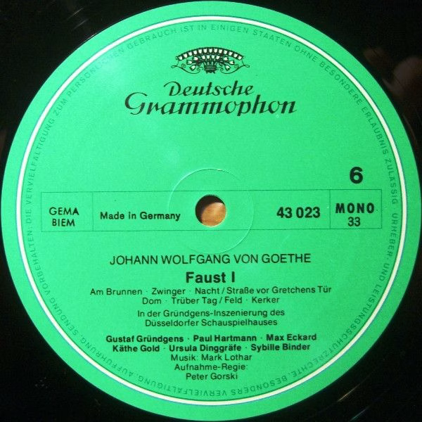 Deutsche Grammophon Gesellschaft Literarisches Arc 2753 002 - Jo - Image 2