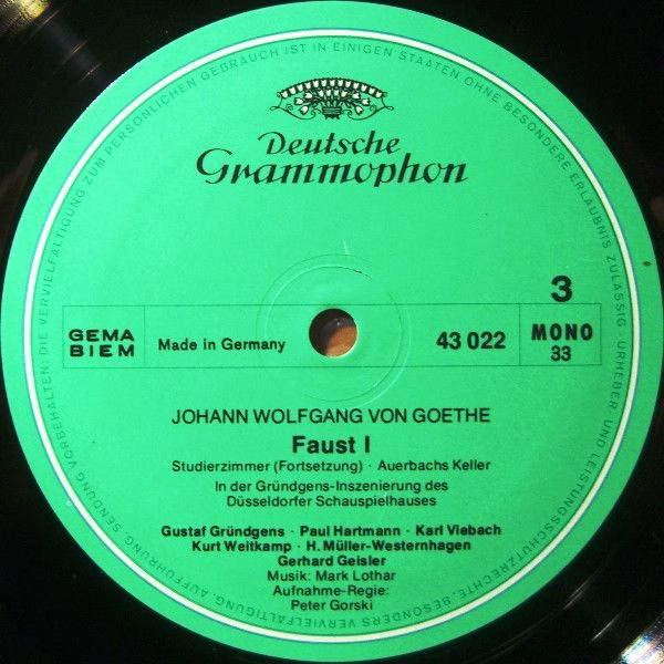 Deutsche Grammophon Gesellschaft Literarisches Arc 2753 002 - Jo - Image 5