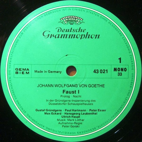 Deutsche Grammophon Gesellschaft Literarisches Arc 2753 002 - Jo - Image 7
