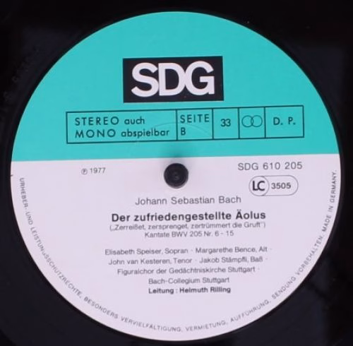 SDG 610 205 - Johann Sebastian Bach, Elisabeth Speiser, Margaret - Image 4