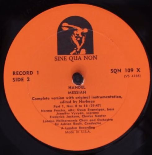 Sine Qua Non SQN 109 X - Georg Friedrich Händel, Sir Adrian Boul - Image 3