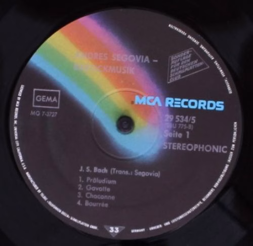 MCA Records 29 534-5 - Andrés Segovia - Barockmusik - Image 3