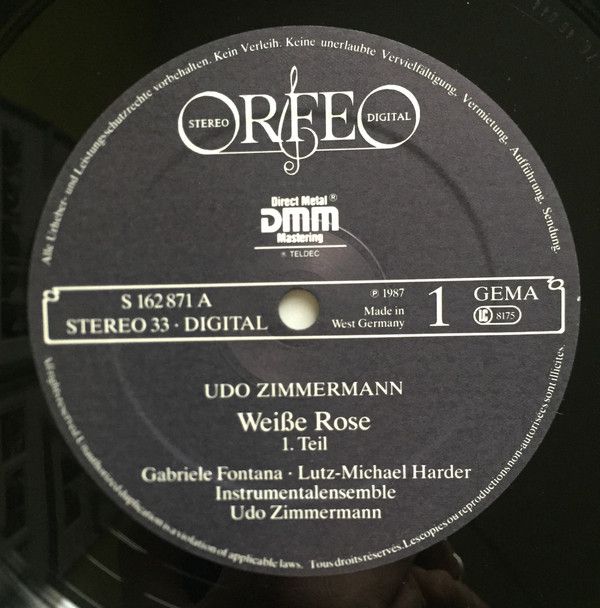 Orfeo (2) S 162 871 A - Udo Zimmermann, Gabriele Fontana, Lutz-M - Image 3