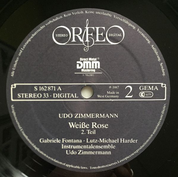 Orfeo (2) S 162 871 A - Udo Zimmermann, Gabriele Fontana, Lutz-M - Image 4