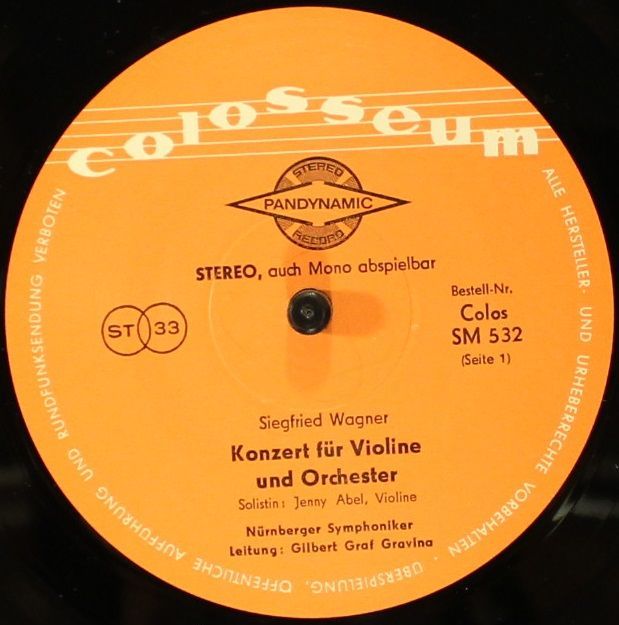 Colosseum Colos SM 532 - Siegfried Wagner, Jenny Abel, Nürnberge - Image 3