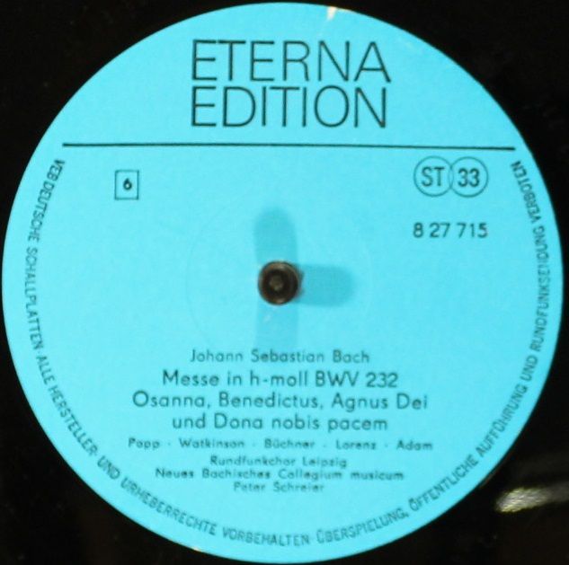Eterna 8 27 713 - 715 - Johann Sebastian Bach - Messe In H-Moll - Image 3