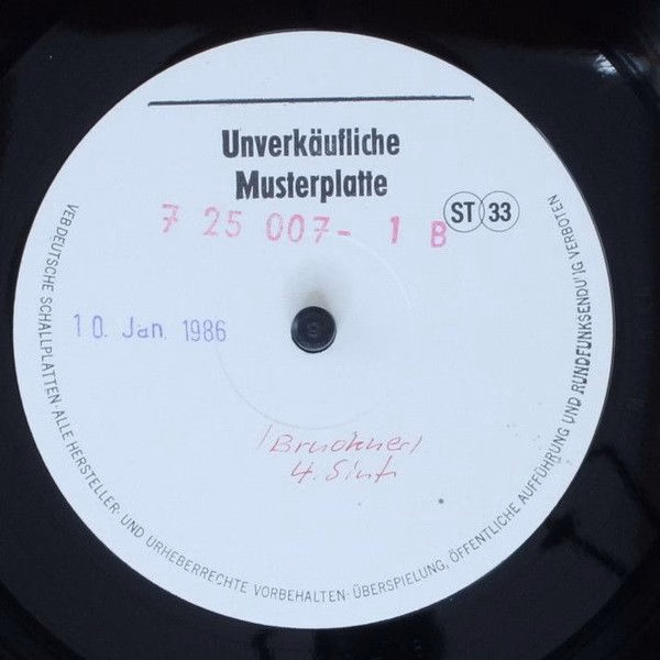 Not On Label 725 007 - Anton Bruckner, Staatskapelle Dresden, He