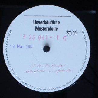 Not On Label 7 25 041 - Carl Philipp Emanuel Bach, Kammerorchest