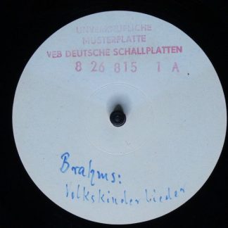 Not On Label 8 26 815 - Johannes Brahms, Rundfunkchor Leipzig, H