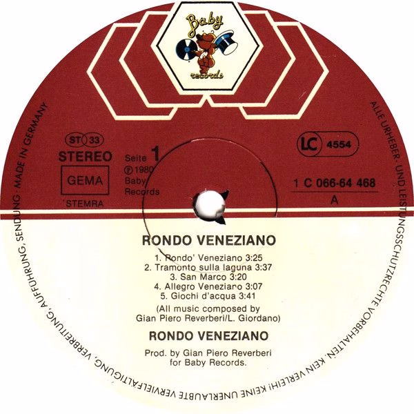 Baby Records (2) 1C 066-64 468 - Rondò Veneziano - Rondo' Venezi - Image 3