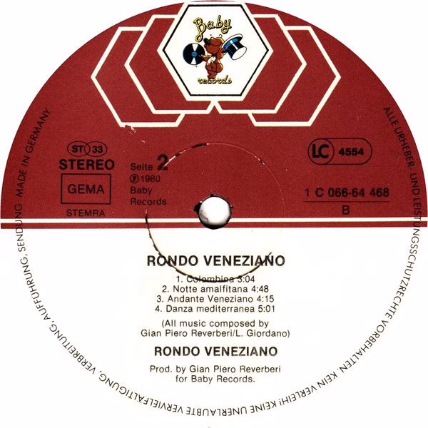 Baby Records (2) 1C 066-64 468 - Rondò Veneziano - Rondo' Venezi - Image 4