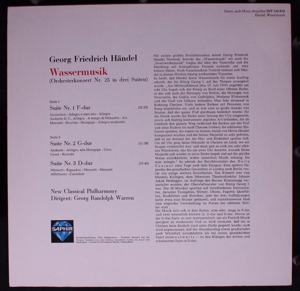 Saphir INT 120.828 - Georg Friedrich Händel, New Classical Philh - Image 2