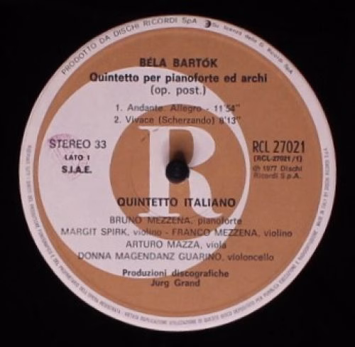 Ricordi RLC 27021 - Quintetto Italiano, Béla Bartók - Quintetto - Image 3