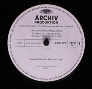 Archiv Produktion 2533 327 - Carl Philipp Emanuel Bach, Huguette